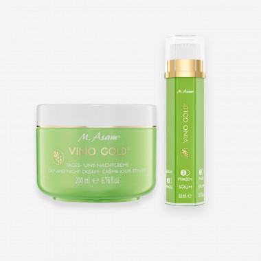 VINOGOLD Tages und Nacht Creme + 2-Phasen Serum