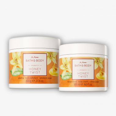 BATH & BODY HONEY TWIST Set – Peeling – 600 g + Body Cream – 500 ml