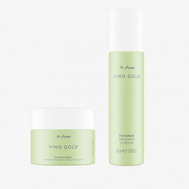 VINO GOLD 24h-Creme – 200 ml + The Serum – 100 ml – SONDERGRÖSSEN