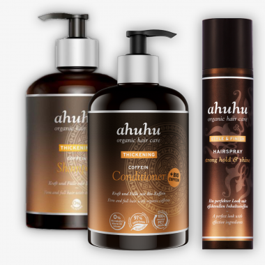 THICKENING Coffein Shampoo – 500 ml, Conditioner – 500 ml & Haarspray – 300 ml
