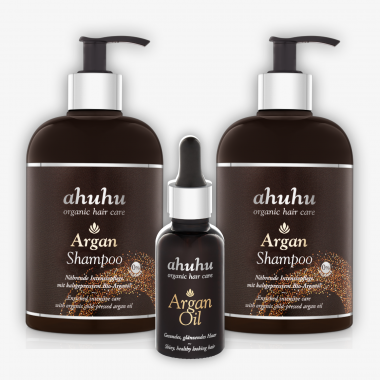 ARGAN Shampoo Duo – 2 x 500 ml & Haaröl – 30 ml