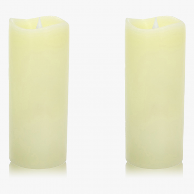 Echtwachs-3D-Kerzen Doppelset H 13 cm