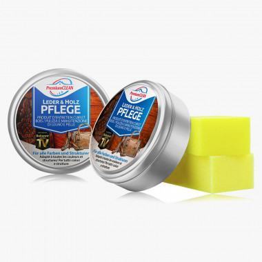 Leder- und Holzpflege – 2 x 250 ml mit 2 Schwämmen 