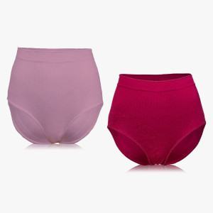 Shapewear Komfort Maxi-Slip in Rosen-Design – 2er Set