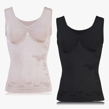 Shapewear Komfort Top in Schmetterling-Design – 2er Set