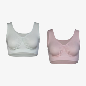 Shapewear Soft-BH in Rosen-Rauten-Design – 2er Set