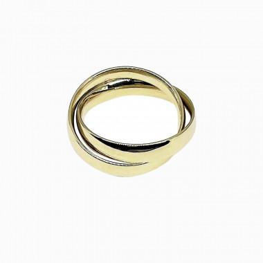 Duett-Ring – 585er Gelbgold 