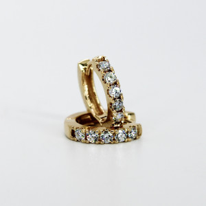Creolen Colette – 585er Gelbgold, 0,5 ct Brillanten