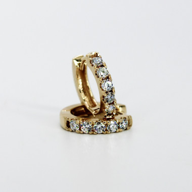 Creolen Colette – 585er Gelbgold, 0,5 ct Brillanten