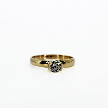 Ring Lucia – 585er Gelbgold, schwebender 0,5 ct Brillant