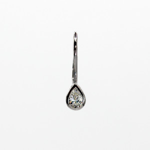 Ohrhänger Maya – 585er Weissgold, 1 ct Pear cut Diamanten