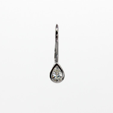 Ohrhänger Maya – 585er Weissgold, 1 ct Pear cut Diamanten