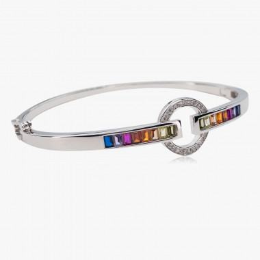 Armreif Strahlendes Farbenspiel – 925er Silber
