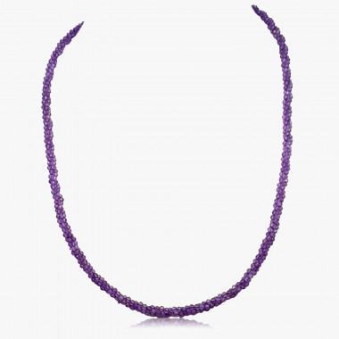 Edelsteincollier Amethyst – 3-reihig