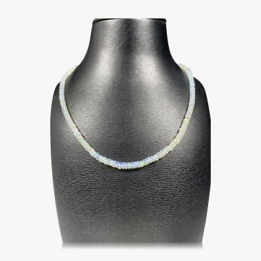 Edelstein Collier Äthiopischer Opal 925er Silber