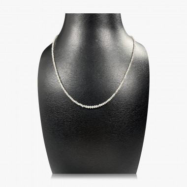 Diamant-Collier – naturfarben silbergraue Diamanten