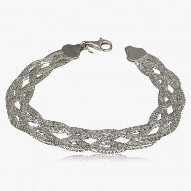 Armband geflochten 950er Silber