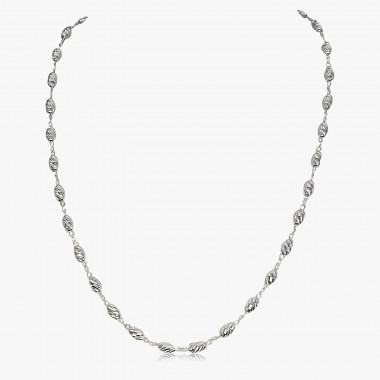 Halskette 950er Silber mit Diamantschnitt