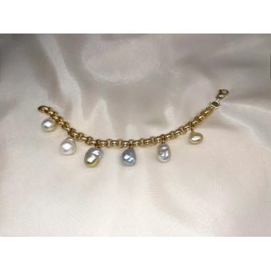 Armband Südsee-Zuchtperlen – 585er Gelbgold