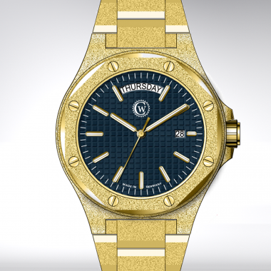 Frosted Steel "Day Date" Gold Automatik – 22S007-12CW IPG
