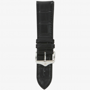 Echtleder-Armband mit Kroko-Prägung – 24 mm Breit