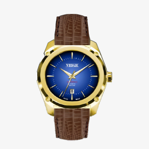 VIDAR Automatikuhr VR018-200-01GL-bl "Cap Ferrat"